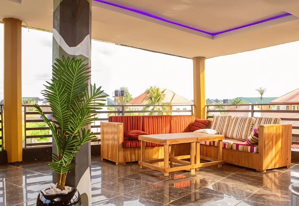 The rooftop lounge